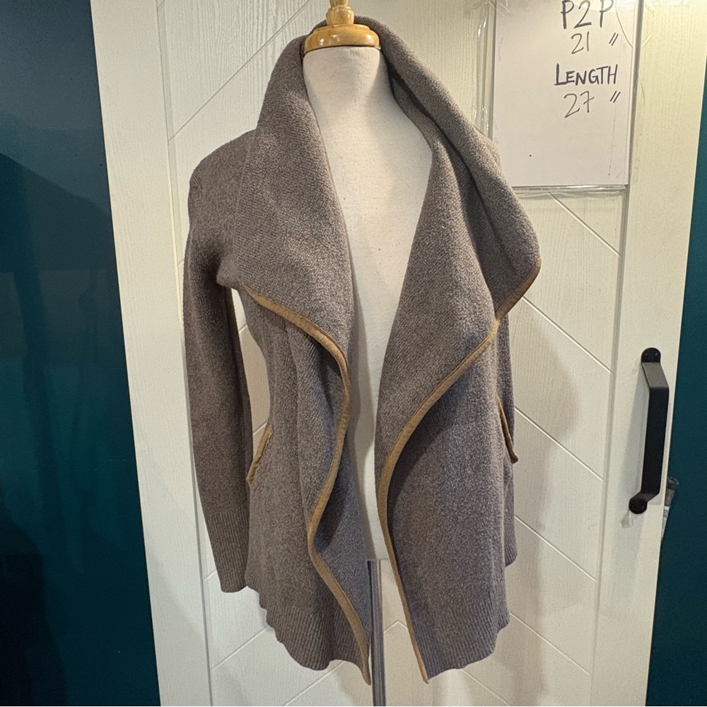 Abercrombie & Fitch‎ Gray Waterfall Drape Front Cardigan  XS Preppy -Heritage